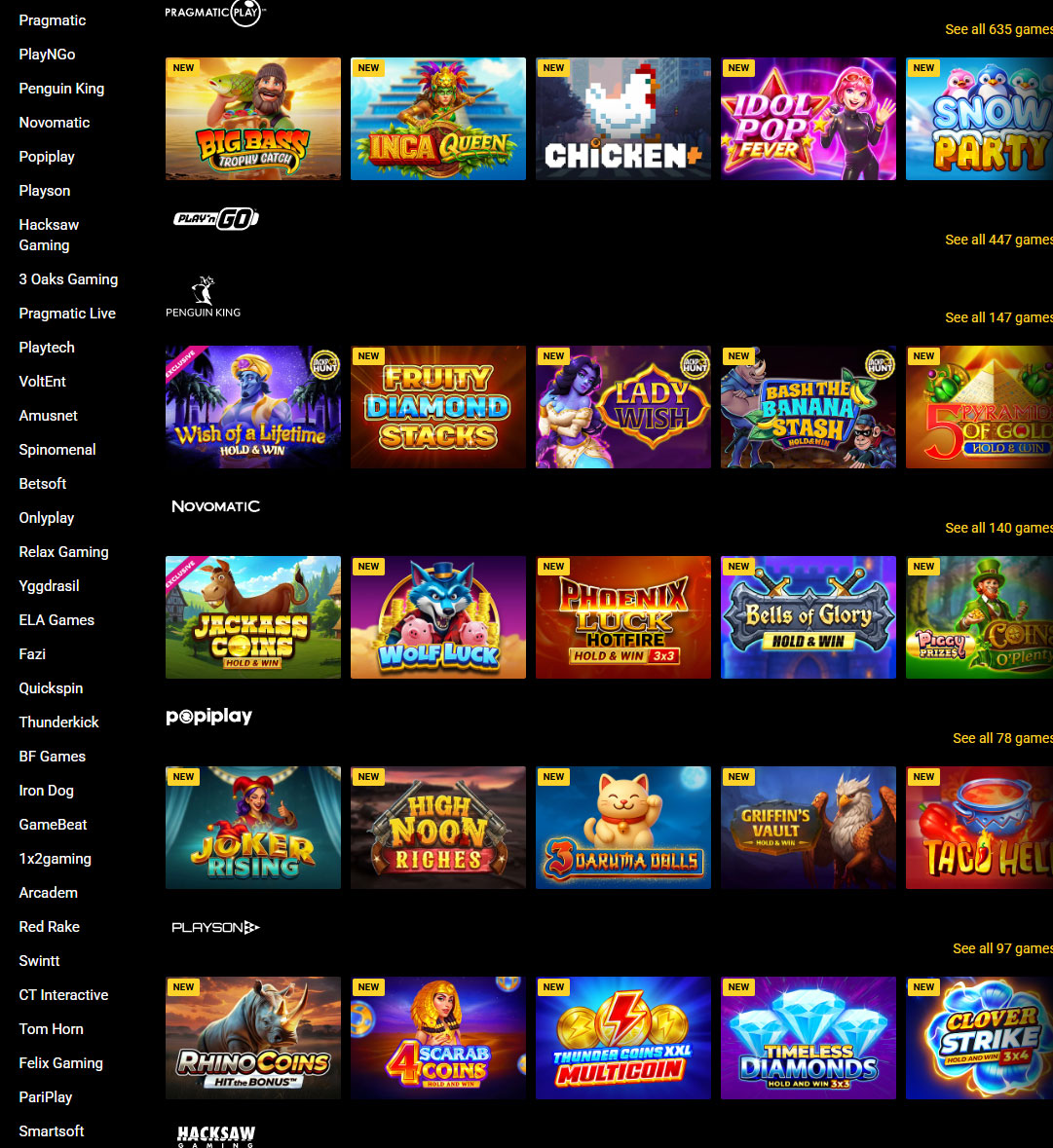 Fornecedores Zet Casino Portugal