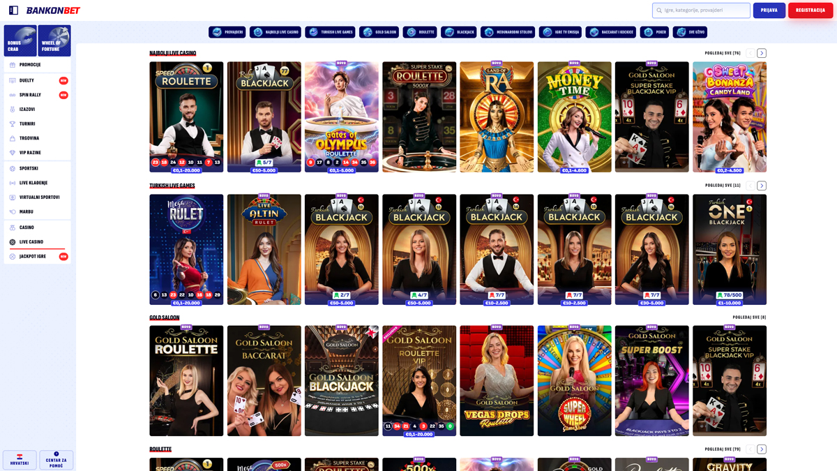 BankOnBet Casino Live Casino