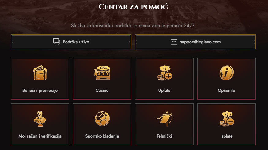 Legiano Casino Portugal Centro de Ajuda