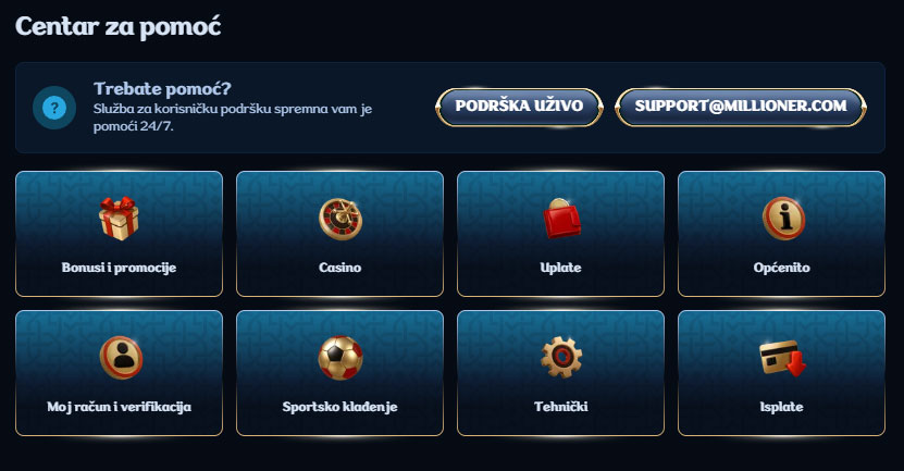 Millioner Casino Help Centre Portugal