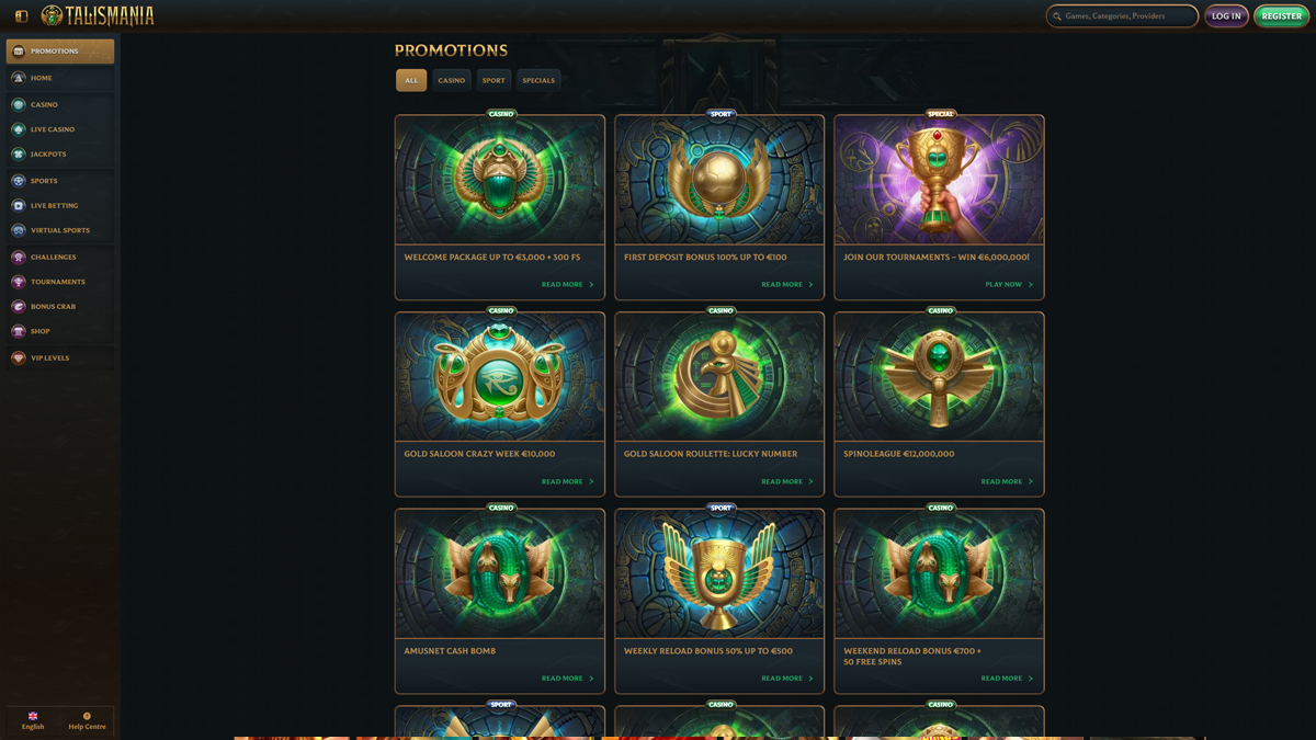 Talismania-Casino-Bonuses