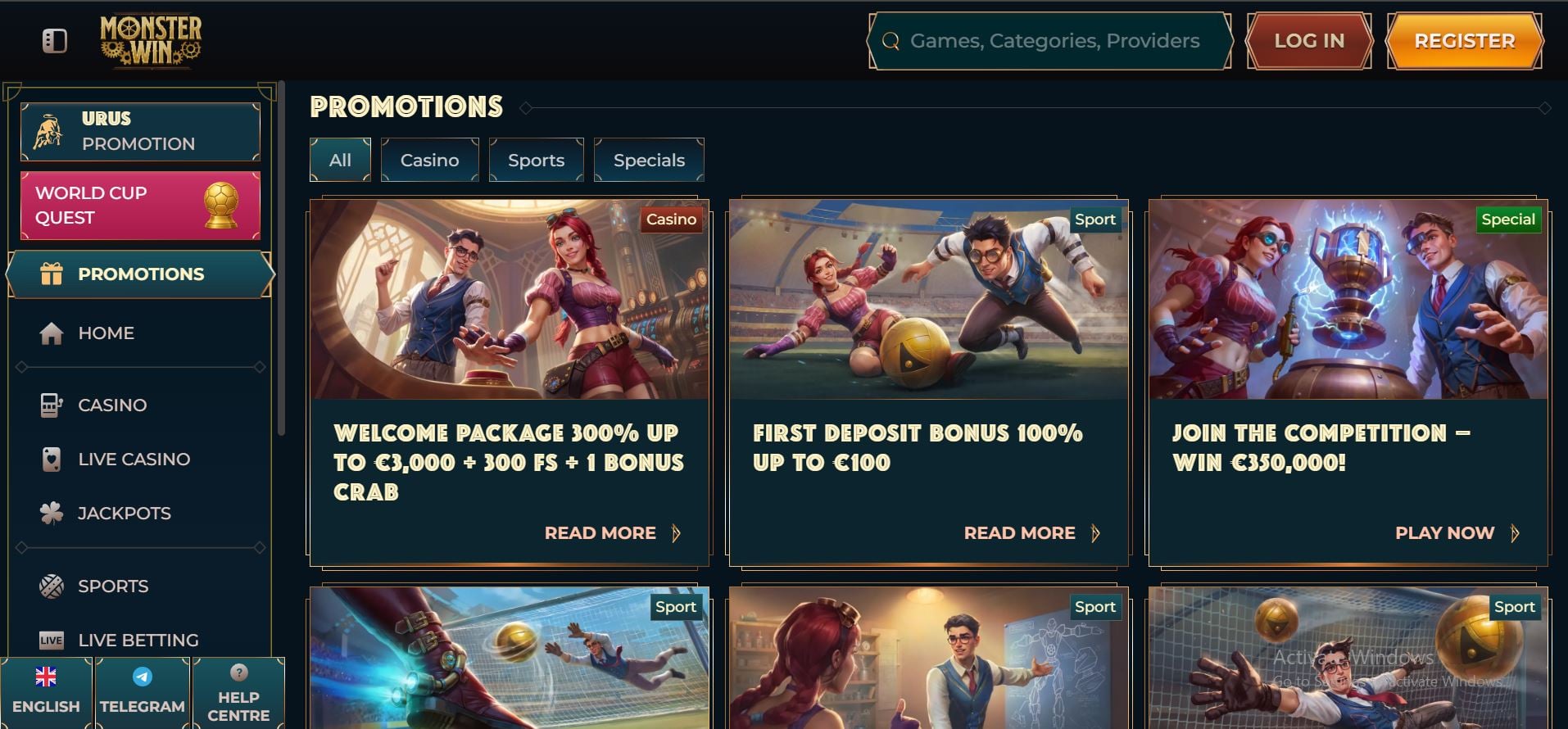 promoções do monsterwin casino