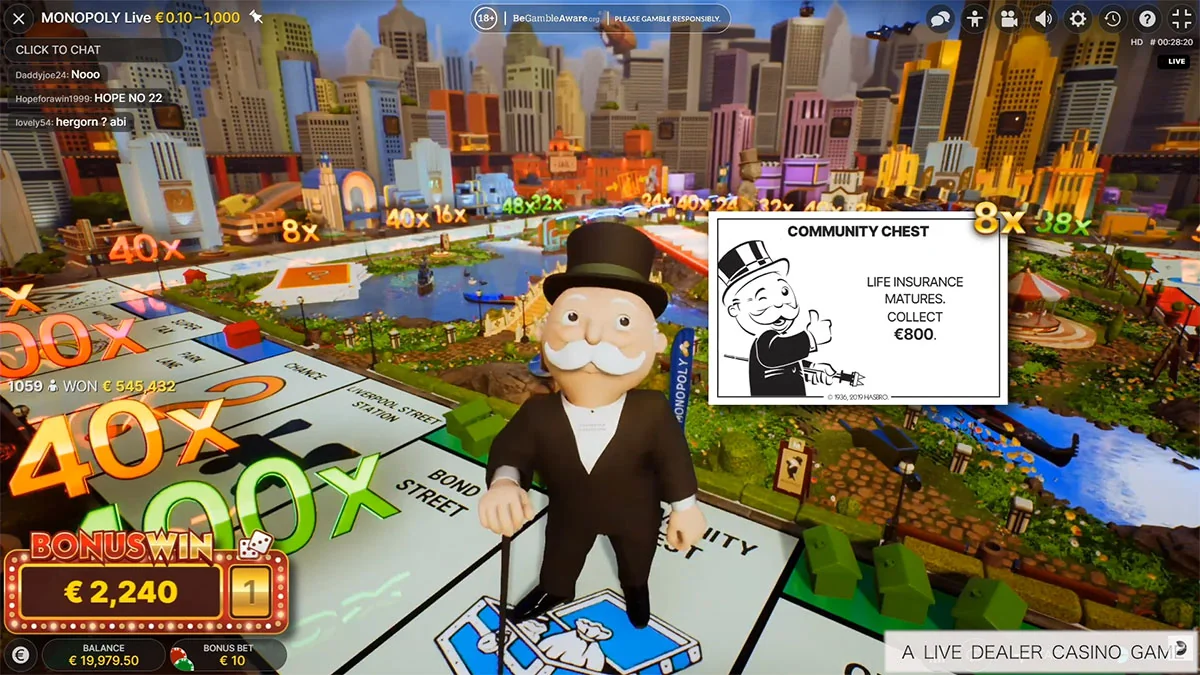 Monopoly live Insurance