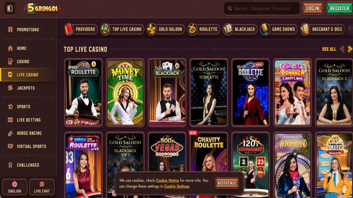 Casino Ao Vivo 5 Gringos